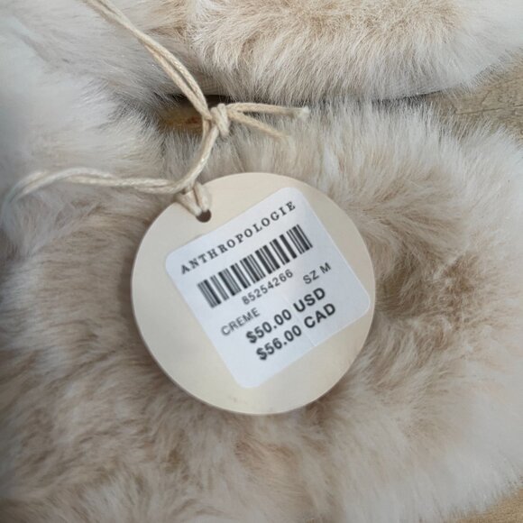 By Anthropologie Open-Toe Pearl Slippers NWT Size Medium - Picture 7 of 9